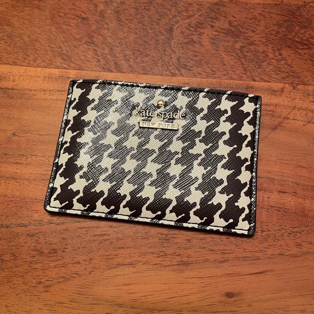 Kate Spade houndstooth card holder